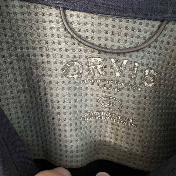 Orvis Classic Collection Men’s Dark Blue Casual Button Up Shirt Sz XL GUC - Picture 7 of 7